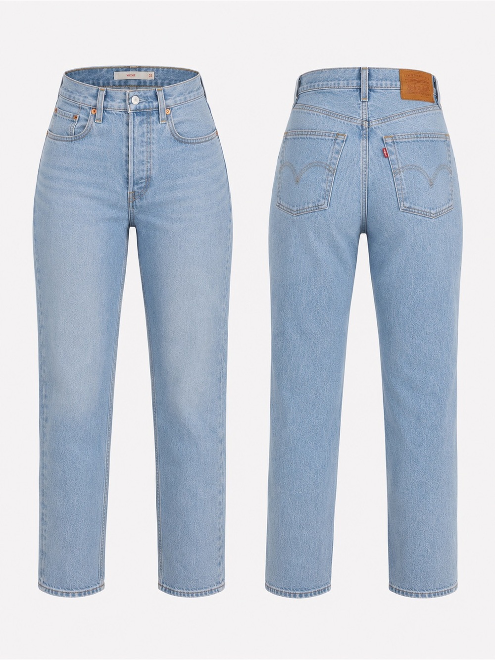 Levi’s Premium Wedgie Straight Jeans Women’s 31 Light Wash Button Fly High Rise